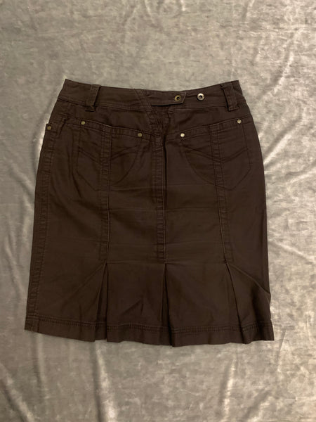 Brown cargo skirt