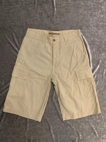 Beige skater cargo shorts