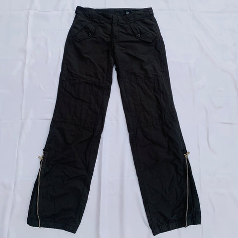 Black DIESEL parachute cargo pants