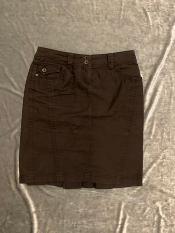 Brown cargo skirt