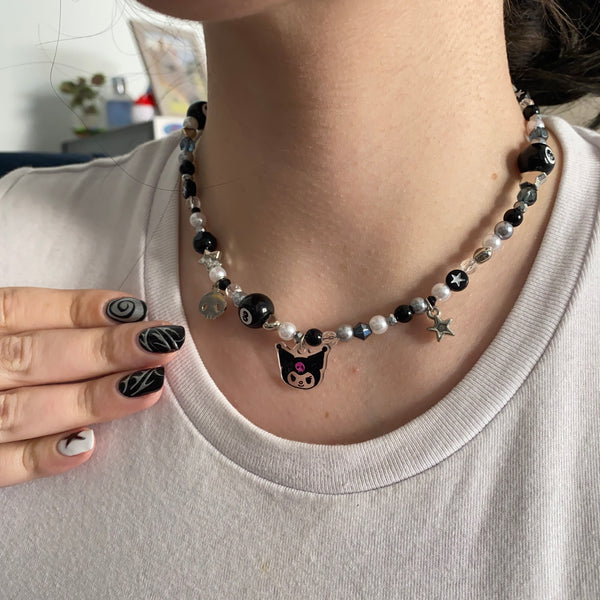 Kuromi & Melody matching necklaces