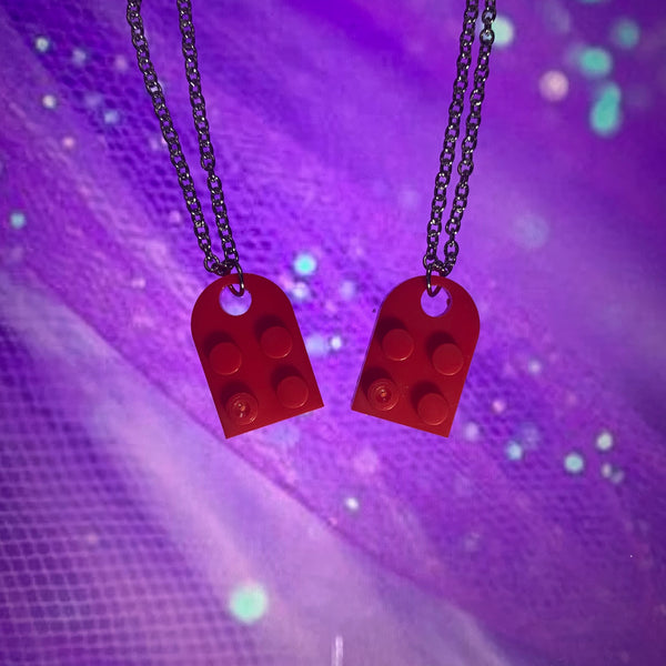 Matching lego necklaces (both pieces)